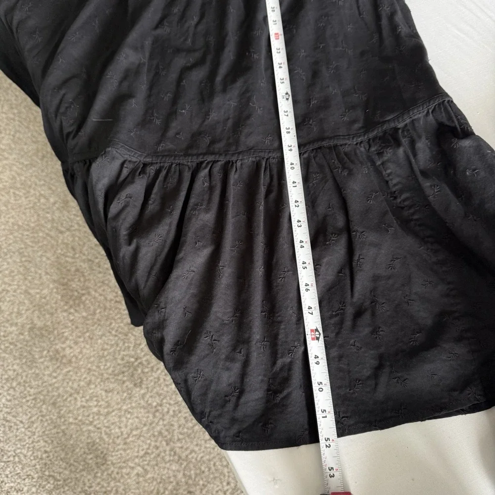 Old Navy Maxi Dress XL Tiered Dark Romantic Cottage Modest Witchy Peasant Black - Picture 15 of 16